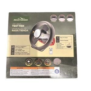 New Adventuridge LED Lighted Tent Fan with Remote Control